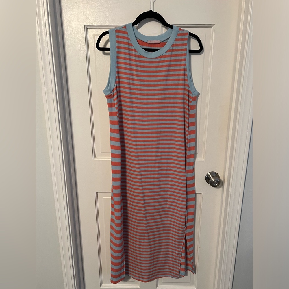 Striped tank maxi dress